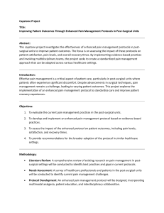 Enhanced Pain Management in Post-Surgical Units