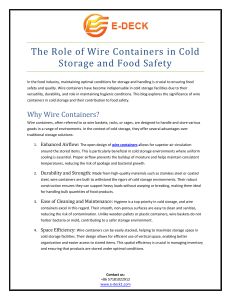 The Role of Wire Containers in Cold Storage and Food Safety