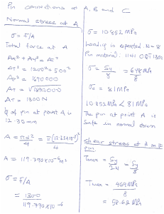 Pin calculations and deflection of the Pop Crusher