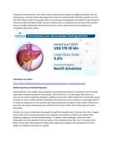 Humanized Liver Mice Model Market 