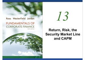 Chapter 7 - Risk and Return, CAPM (S202)