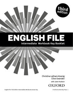 English File Intermediate Workbook Key