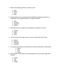 Art Elements & Principles Worksheet