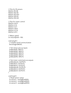 Arduino Line Follower Robot Code