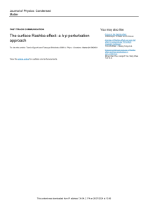 Surface Rashba Effect: k·p Perturbation Approach