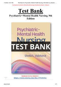 20231125074500 6561a5fc28dd4 test bank for psychiatric   mental health nursing  9th edition by sheila l. videbeck