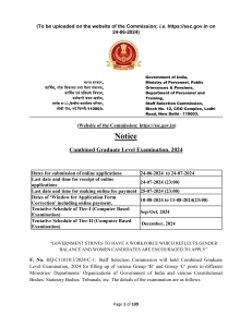 Notice of CGLE 2024 06 24-SSC