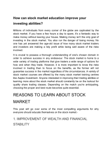 How can stock market education improve your investing abilities 