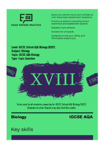 AQA IGCSE Photosynthesis-Test