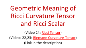 Ricci Curvature Tensor & Scalar Geometric Meaning