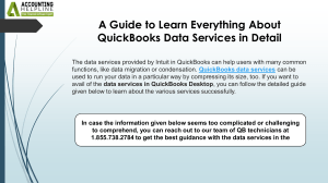 Comprehensive guide to QuickBooks Data Services: Features & Benefits