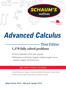 Schaum's Outline of Advanced Ca - Robert Wrede, Murray Spiegel