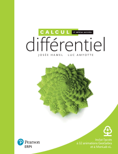 Calcul differentiel (Josee Hame)