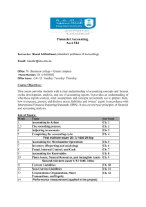 Financial Accounting Course Syllabus - King Saud University