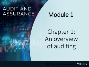 Auditing Overview: Module 1 Presentation