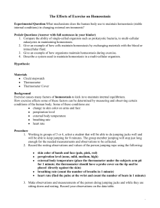 Exercise & Homeostasis Lab Protocol