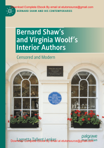 EBook For Bernard Shaw’s and Virginia Woolf’s Interior Authors Censored and Modern 1st Edition By Lagretta Tallent Lenker