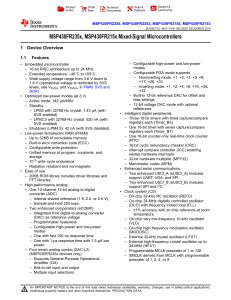 MSP430 datasheet slasec4d