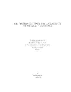 IoT-Based Ransomware: Viability & Consequences