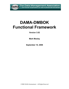 6.DAMA-DMBOK Functional Framework v3 02 20080910