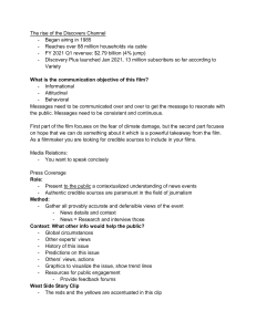 Film & TV Studies Lecture Notes: Discovery, Media, Genre