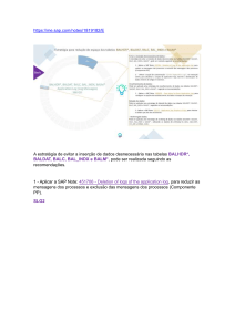 Redução de Espaço em Tabelas SAP: Estratégias e Notas