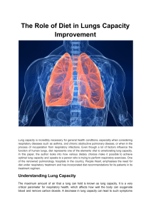 Diet and Lung Capacity: Improving Respiratory Health