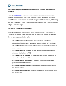 AWS Training Empower Your Workforce for Innovation, Efficiency, and Competitive Advantage