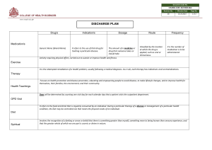 DISCHARGE PLAN