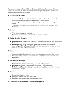 Reading Strategies & Materials for Enhanced Comprehension