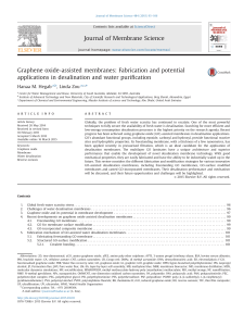 Graphene oxide-assisted membranes - Fabrication and potential applications in desalination and water purification