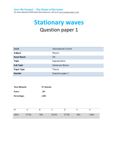 20.1  stationary waves-cie ial physics-qp theory