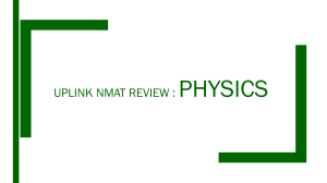 UPLINK NMAT PHYSICS LECTURE 2017