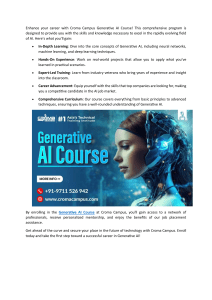 Generative AI Course