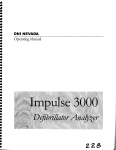 DNI Impulse 3000 Defibrillator Analyser - User manual