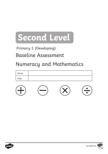 Baseline-Maths test