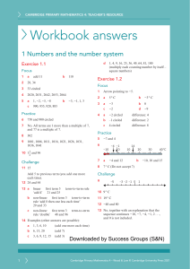 Cambridge Primary Math 4 Workbook Answers