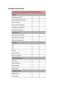 CE Board Exam Topics: Math, Surveying, Engineering