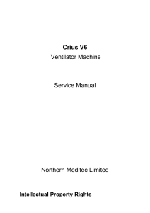 Crius V6 Ventilator Service Manual