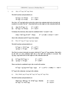 CHEM1901 week 13 answers