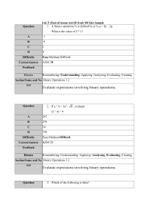 notes on binomial