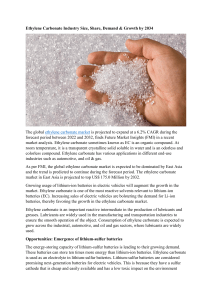 Ethylene Carbonate Industry Size, Share, Demand & Growth by 2034