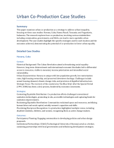 Urban Co-Production Case Studies Summary