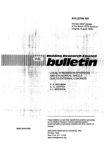 Welding Research Bulletin: Shell Stresses