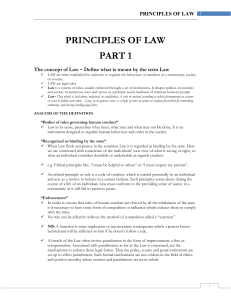 Principles of Law: Definition, Rights, and Legal Personality