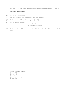  Pure  Quadratics   Solving Equations