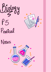 Biology P5 Practical Notes