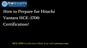 How to Prepare for Hitachi Vantara HCE-5700 Certification?