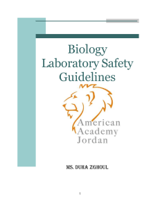 Biology Laboratory Safety 