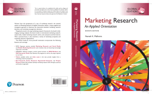 Marketing Research: An Applied Orientation Textbook